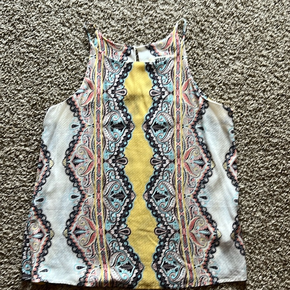 Stitch Fix Spaghetti strap high neck tank with button closure on back